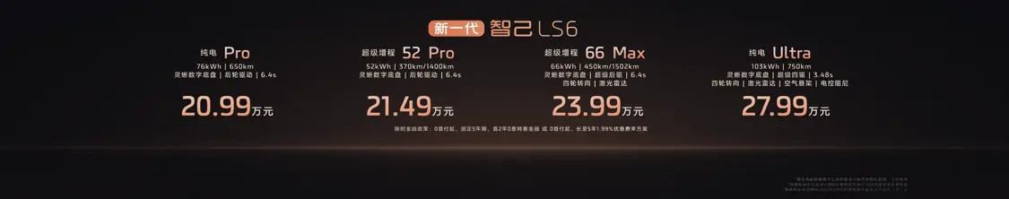 全新一代智己LS6正式開啟預(yù)售，預(yù)售價(jià)20.99萬元起